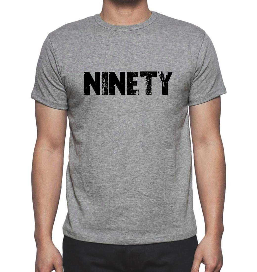 Ninety Grey Mens Short Sleeve Round Neck T-Shirt 00018 - Grey / S - Casual