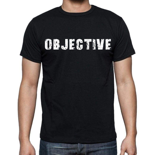 Objective Mens Short Sleeve Round Neck T-Shirt Black T-Shirt En