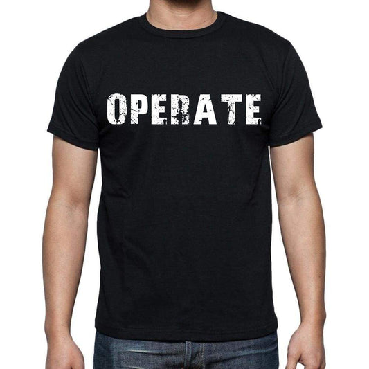 Operate Mens Short Sleeve Round Neck T-Shirt Black T-Shirt En