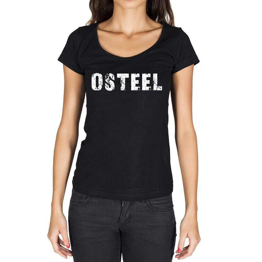 Osteel German Cities Black Womens Short Sleeve Round Neck T-Shirt 00002 - Casual