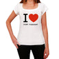 Point Pleasant I Love Citys White Womens Short Sleeve Round Neck T-Shirt 00012 - White / Xs - Casual