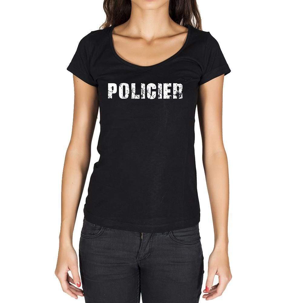 Policier French Dictionary Womens Short Sleeve Round Neck T-Shirt 00010 - Casual