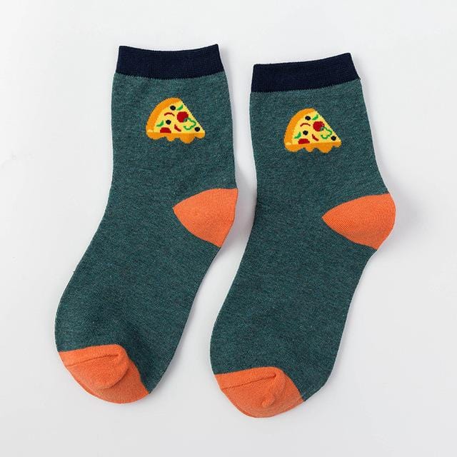 Women Socks Funny Cute Cartoon Fruits Banana Avocado Lemon Egg Cookie Donuts Food Happy Japanese Harajuku skateboard Socks