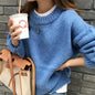 Sweater Women 2020 Autumn Winter Fashion Solid O Neck Pullover Sweaters Korean Style Knitted Long Sleeve Jumpers Casual Tops