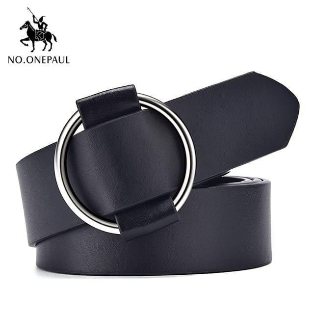 NO.ONEPAUL women belt Genuine Leather New Punk style fashion Pin Buckle jeans Decorative Belt Chain luxury brand belts for women