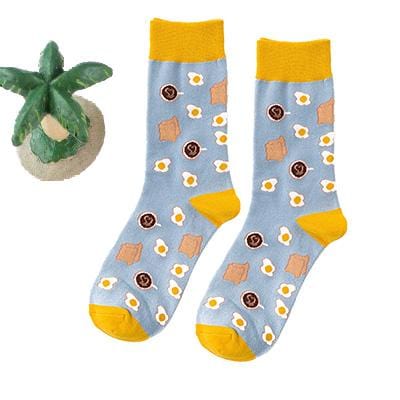 Women Happy Funny Socks With Print Art Cute Warm Winter Socks With Avocado Sushi Food Cotton Fashion Harajuku Unisex Sock 1 Pair