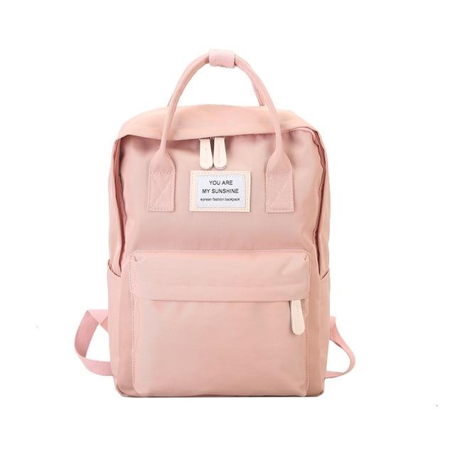 Women Canvas Backpacks Candy Color Waterproof School Bags for Teenagers Girls Big Cute Laptop Backpack Patchwork Kawaii Backpack