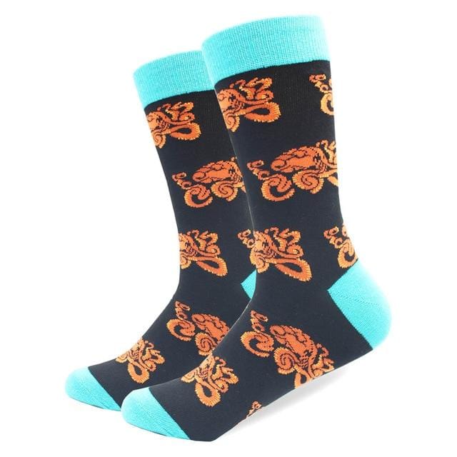 High Quality Combed Cotton Socks Animal Pattern Long Tube Funny Happy Men Socks Novelty Skateboard Crew Casual Crazy Socks