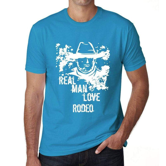 Rodeo Real Men Love Rodeo Mens T Shirt Blue Birthday Gift 00541 - Blue / Xs - Casual
