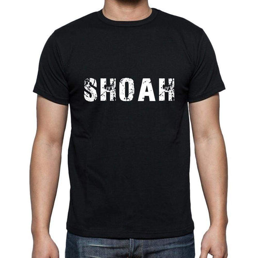 Shoah Mens Short Sleeve Round Neck T-Shirt 5 Letters Black Word 00006 - Casual