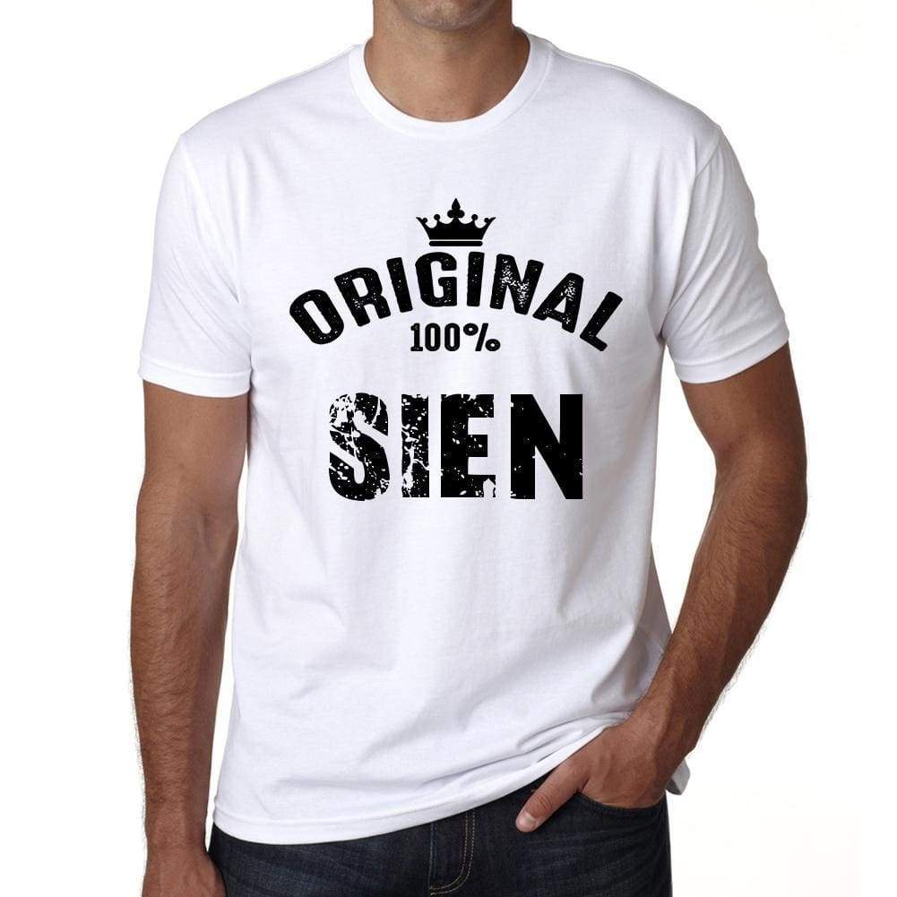 Sien 100% German City White Mens Short Sleeve Round Neck T-Shirt 00001 - Casual