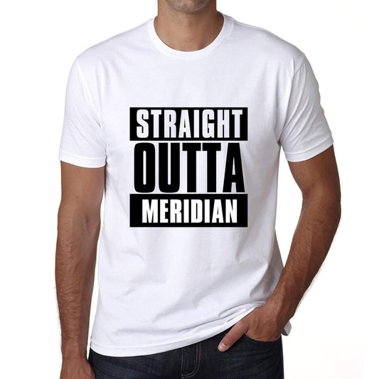 Straight Outta Meridian Mens Short Sleeve Round Neck T-Shirt 00027 - White / S - Casual