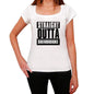 Straight Outta Sherbrooke Womens Short Sleeve Round Neck T-Shirt 00026 - White / Xs - Casual