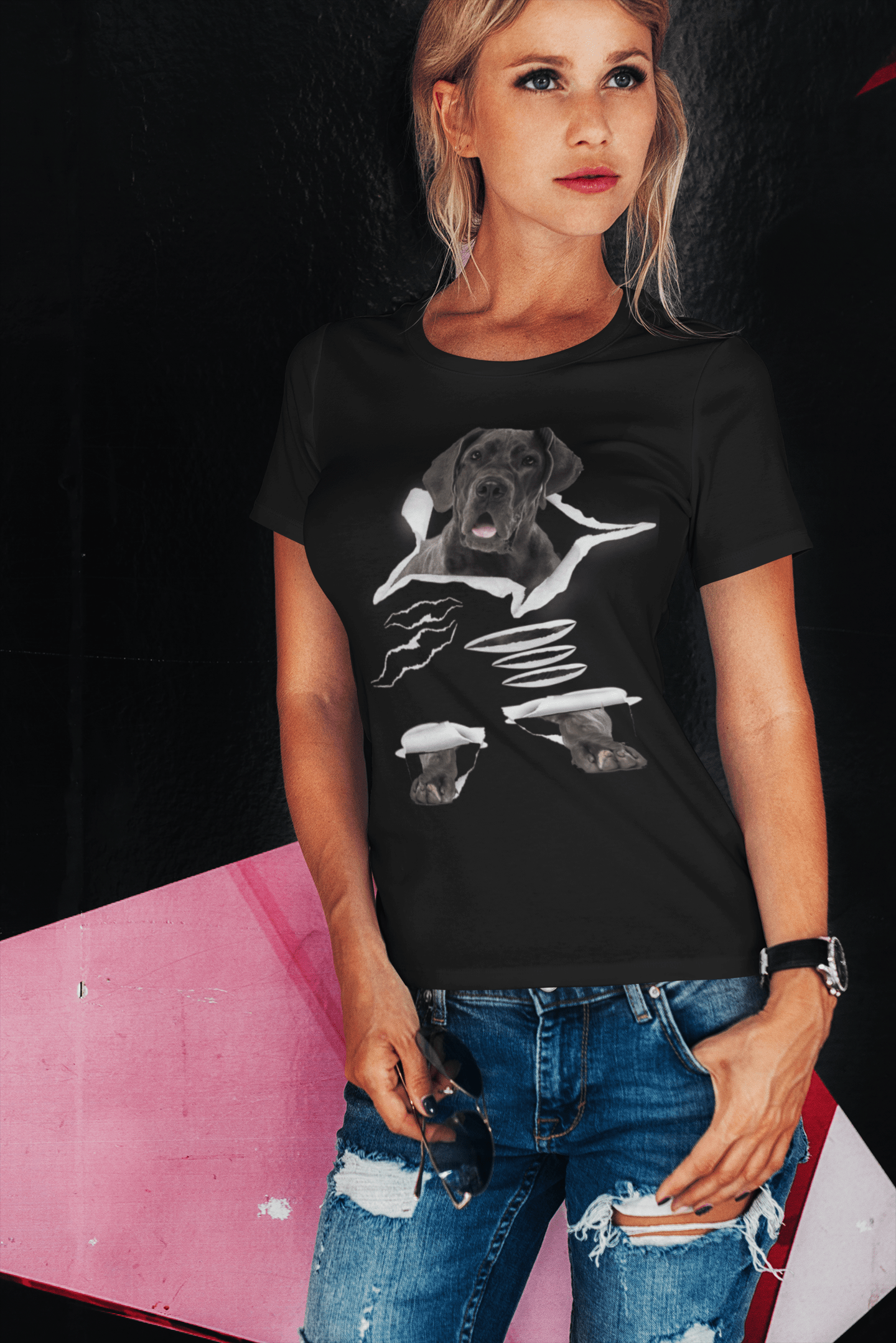 ULTRABASIC Women's Organic T-Shirt - Black Labrador Retriever - Funny Dog Shirt