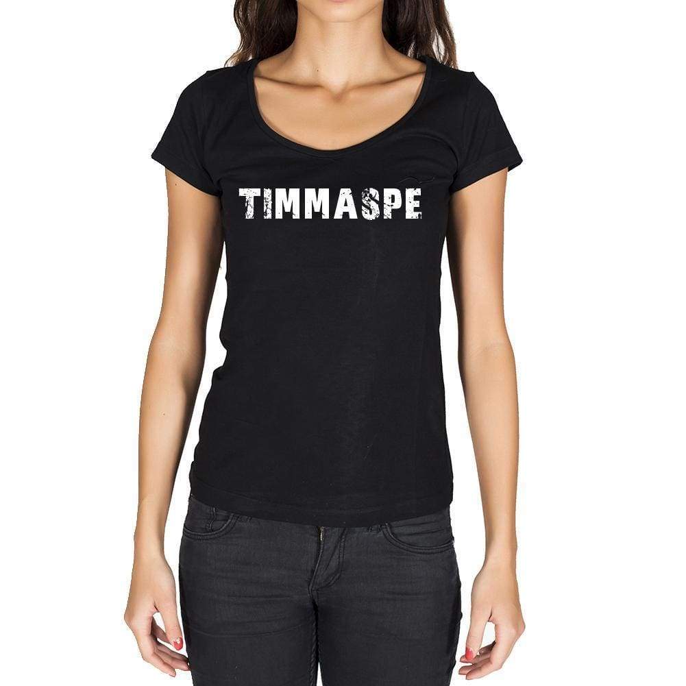 Timmaspe German Cities Black Womens Short Sleeve Round Neck T-Shirt 00002 - Casual