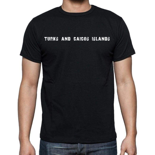 Turks And Caicos Islands T-Shirt For Men Short Sleeve Round Neck Black T Shirt For Men - T-Shirt