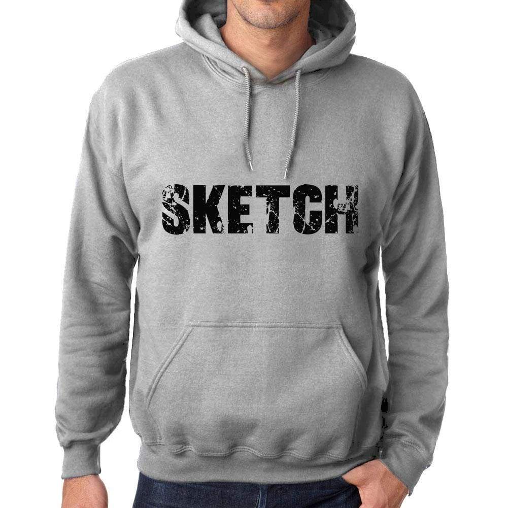 Unisex Printed Graphic Cotton Hoodie Popular Words Sketch Grey Marl - Grey Marl / Xs / Cotton - Hoodies