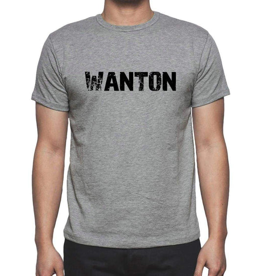 Wanton Grey Mens Short Sleeve Round Neck T-Shirt 00018 - Grey / S - Casual